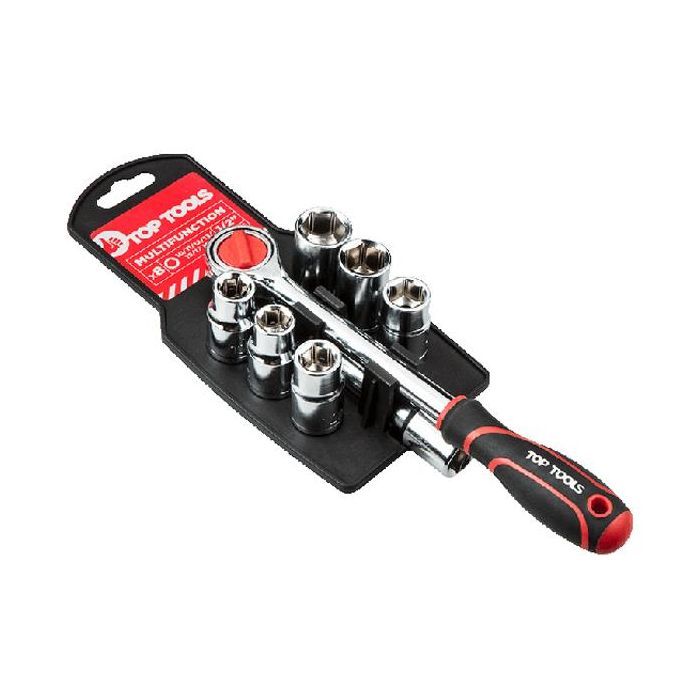 Набор инструментов Top Tools сменных торцевых головок 38D143, 1/2", 8 шт. (38D143)