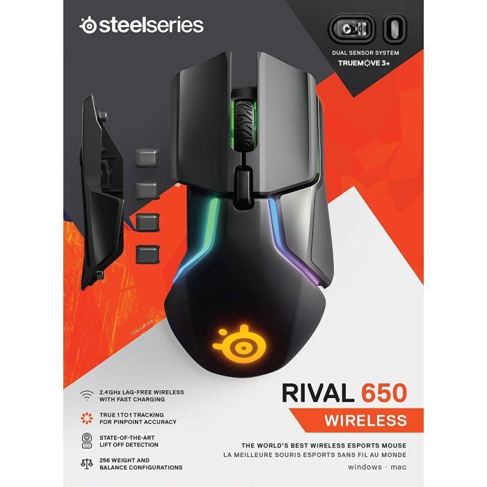 Мишка SteelSeries Rival 650 black (62456) зображення 10