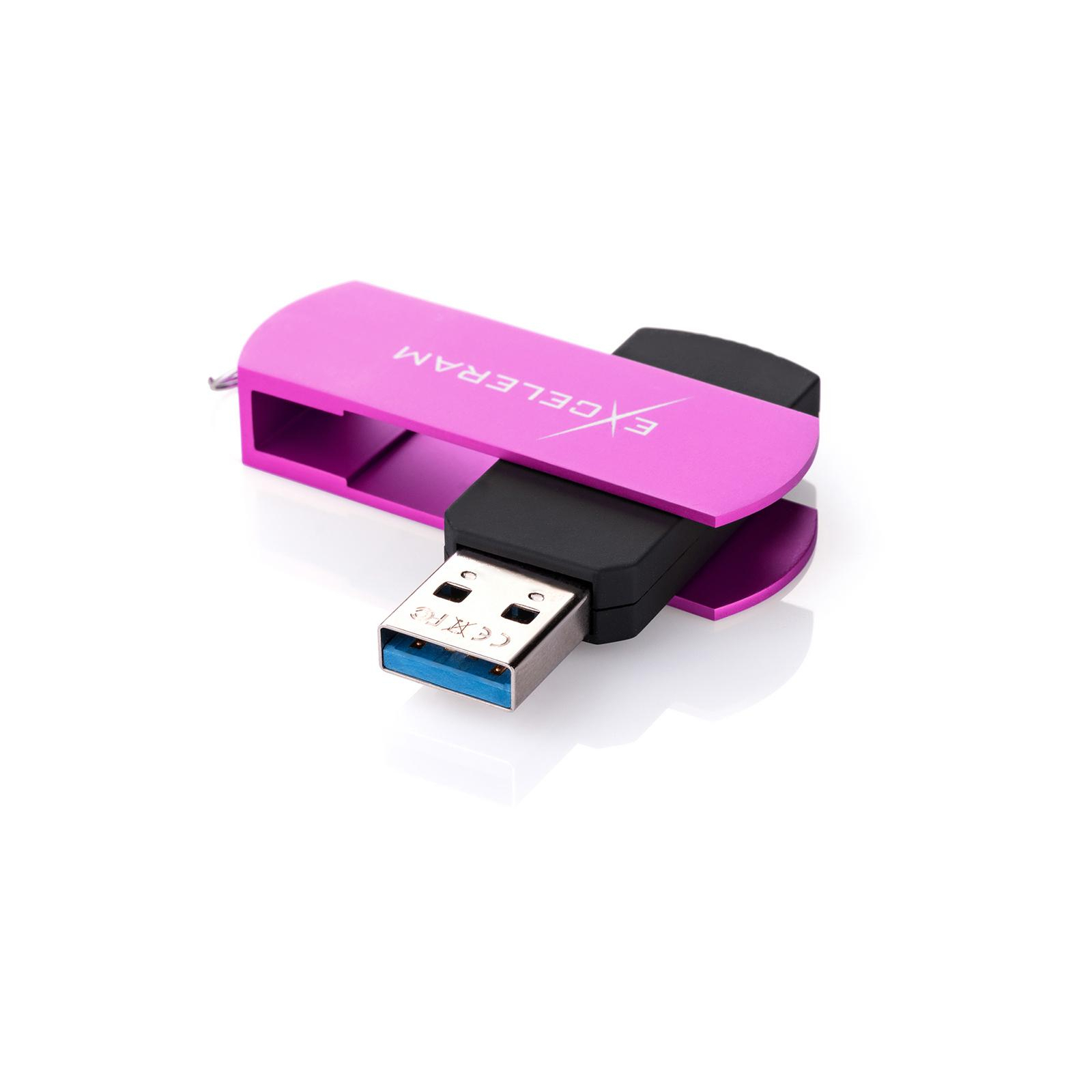 USB флеш накопичувач eXceleram 128GB P2 Series Purple/Black USB 3.1 Gen 1 (EXP2U3PUB128) зображення 2