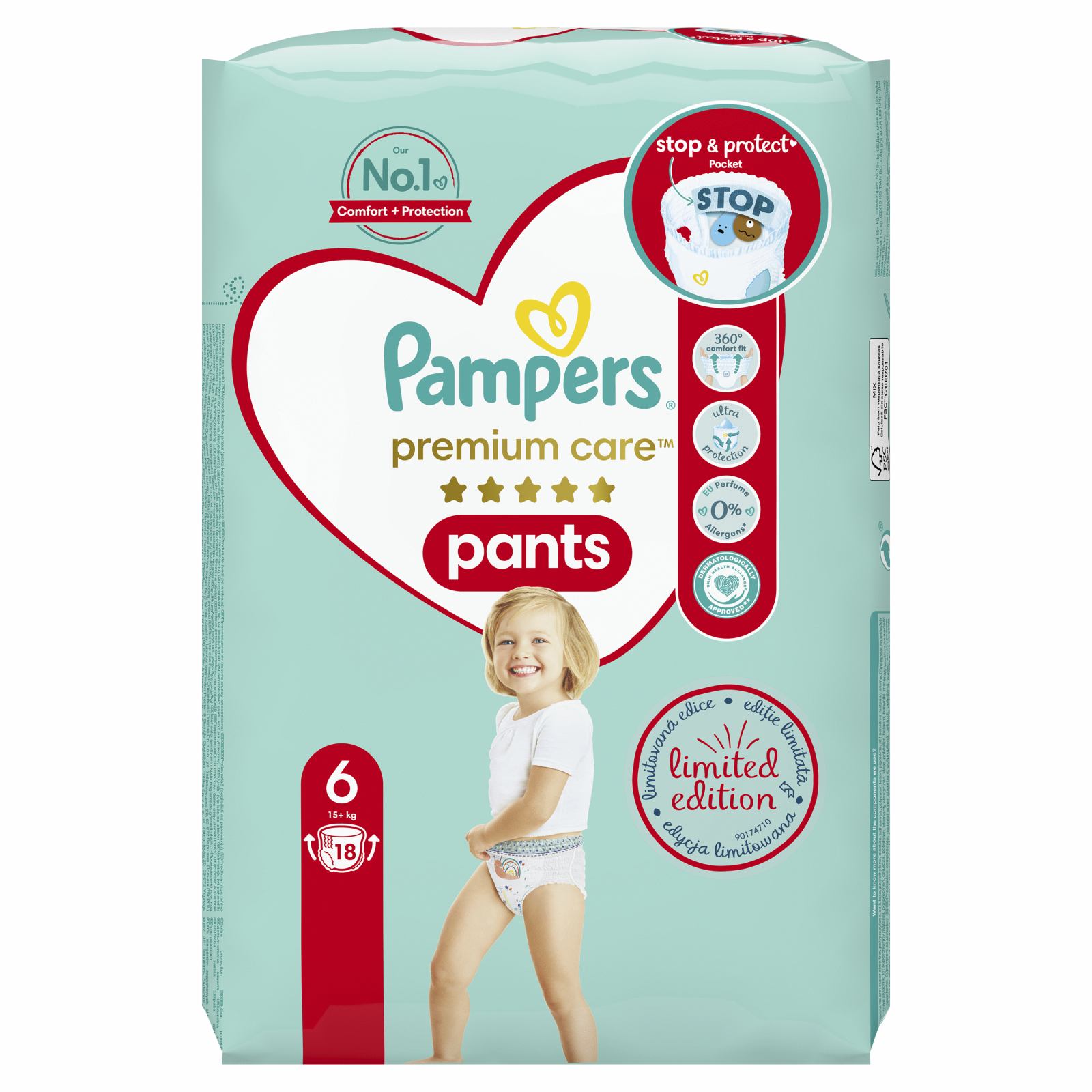 Підгузки Pampers Premium Care Pants Junior (12-17 кг), 20 (8001090190543) зображення 2
