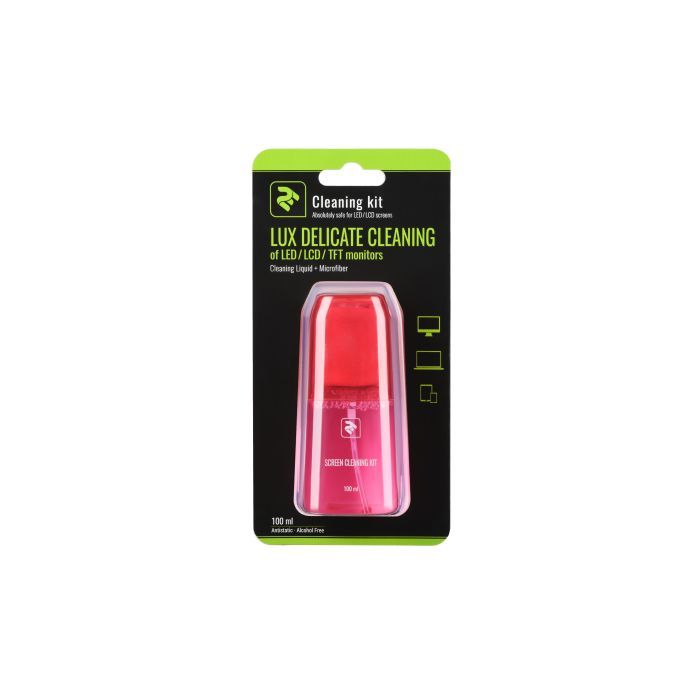 Спрей для очистки 2E 100ml Liquid для LED/LCD +Microfibre Red LUX CLEAN (2E-SKTR100LRD) изображение 2