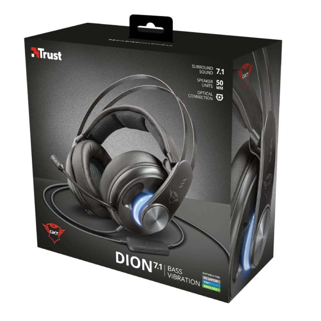 Навушники Trust GXT 383 Dion 7.1 Bass Vibration USB BLACK (22055) зображення 8