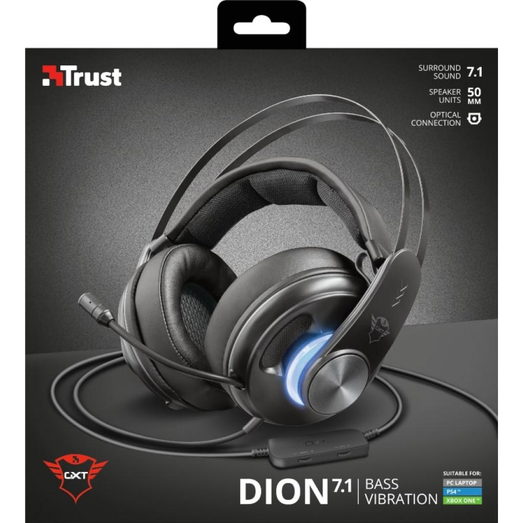 Наушники Trust GXT 383 Dion 7.1 Bass Vibration USB BLACK (22055) изображение 9
