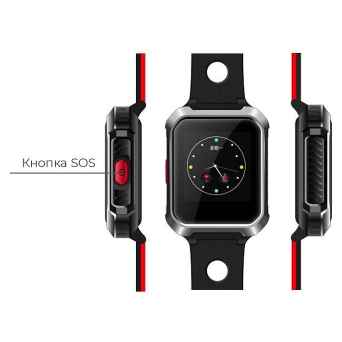 Смарт-часы GoGPS М02 Black Телефон-часы с GPS треккером (M02BK) изображение 2