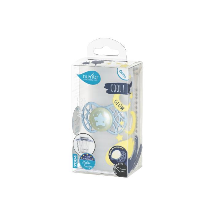 Пустушка Nuvita Air55 Cool 0m+ ортодонтична (світиться в темряві) (NV7064GSA) зображення 3