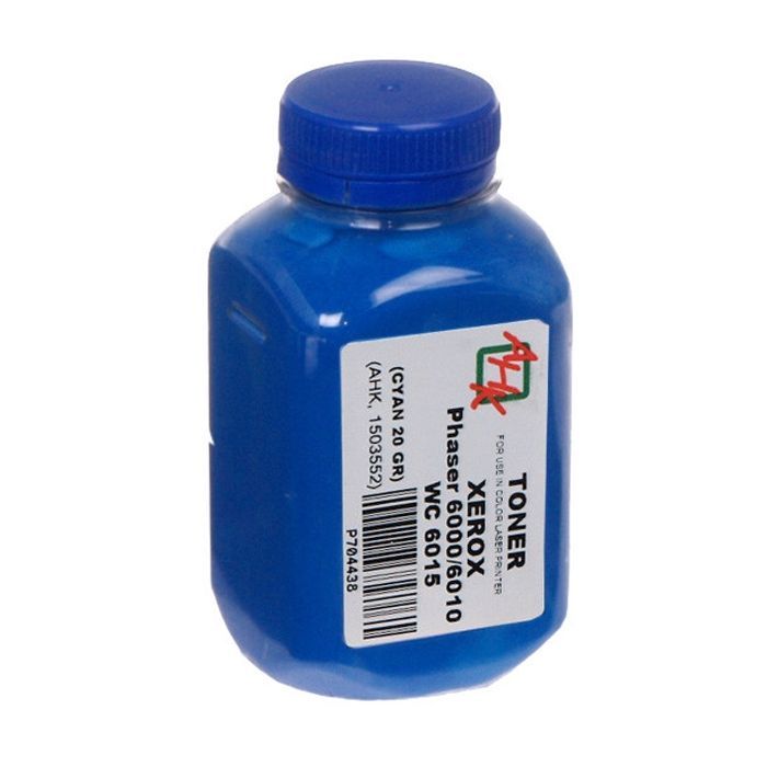 Тонер Xerox Ph6000/6010/WC6015, 20г Cyan AHK (1503552)
