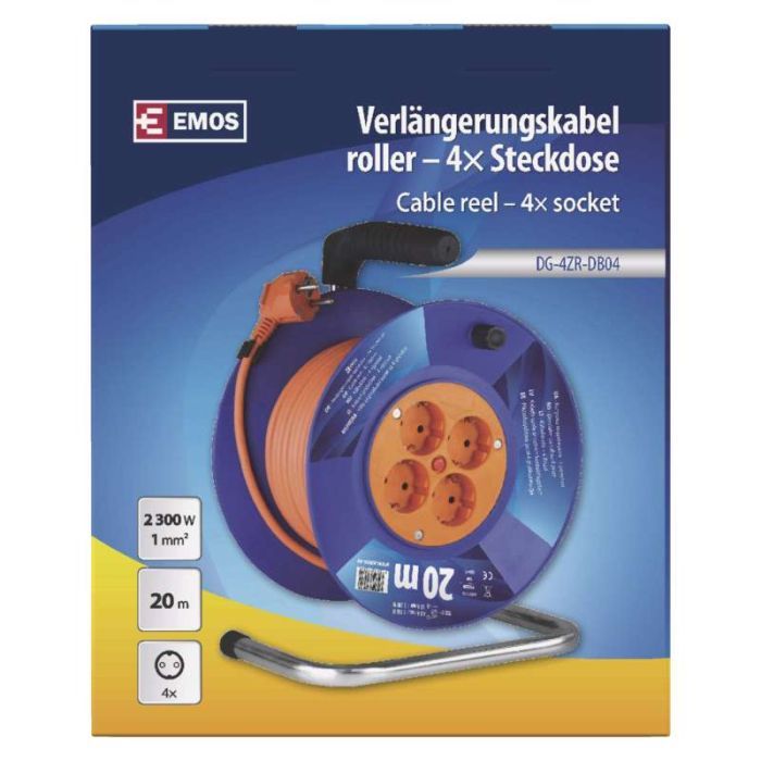 Сетевой удлинитель EMOS катушка 4 роз., 20 м (P09220) изображение 5