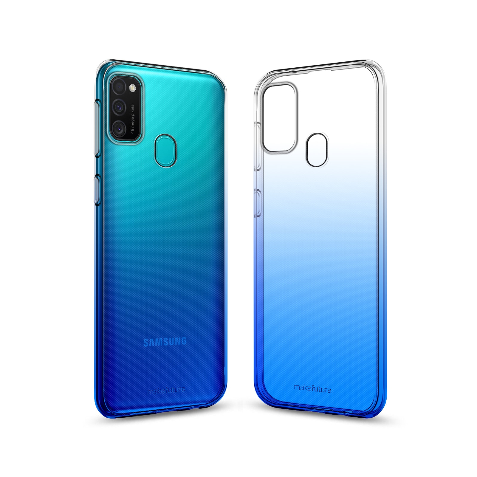 Чехол для мобильного телефона MakeFuture Samsung M21 Gradient (Clear TPU) Blue (MCG-SM21BL)