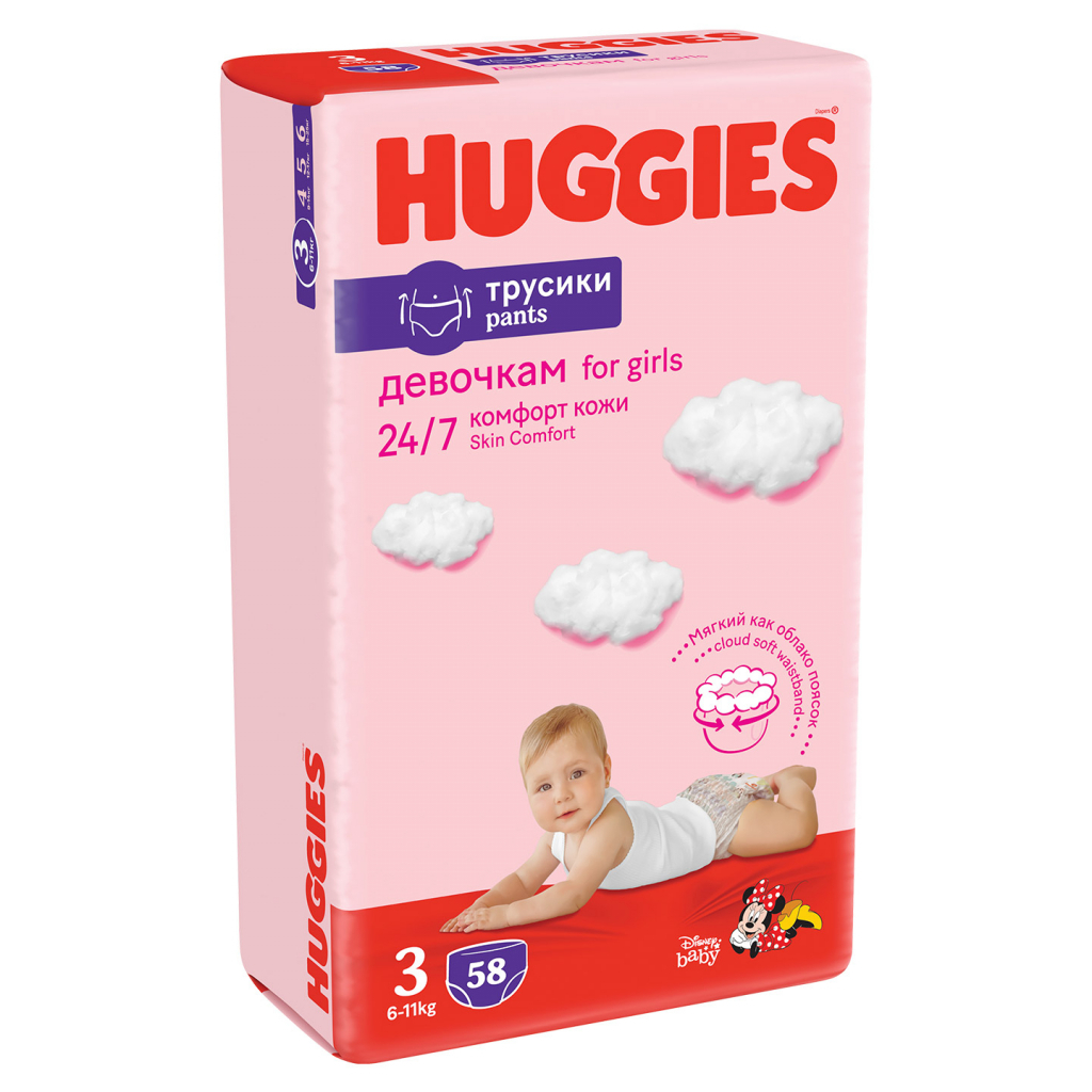 Підгузки Huggies Pants 3 Jumbo (6-11 кг) для дівчаток 44 шт (5029053564234) зображення 4