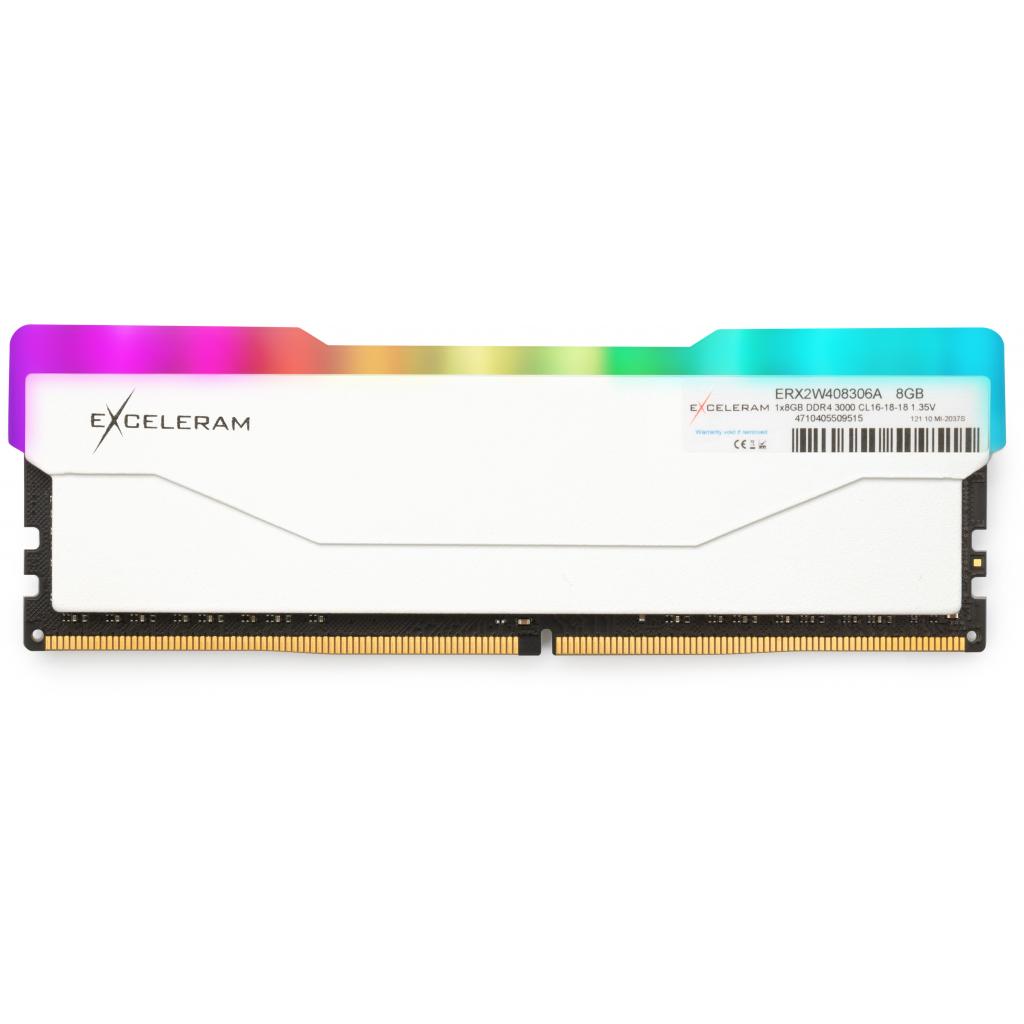 Модуль пам'яті для комп'ютера DDR4 8GB 3000 MHz RGB X2 Series White eXceleram (ERX2W408306A)