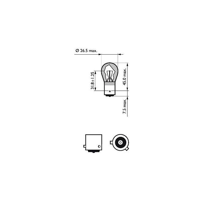 Автолампа Philips 21W (12496 LLECO CP) изображение 3