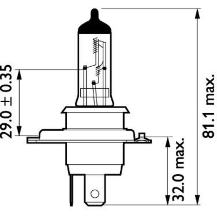 Автолампа Philips галогенова 75/70W (13342 MDBV S2) изображение 3