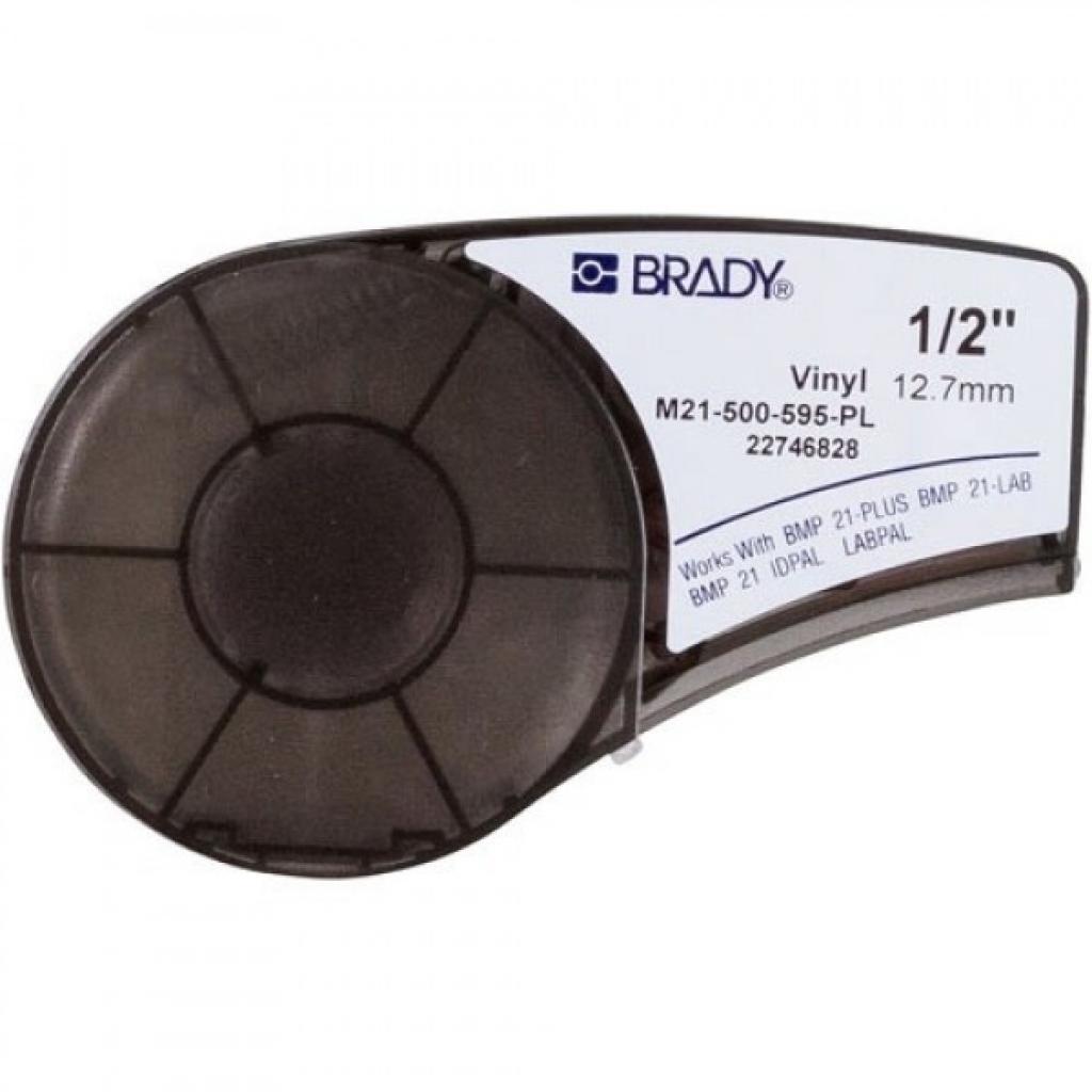 Стрічка для принтера етикеток Brady вініл, 12.7mm/6.4m. білий на фиолетовому (M21-500-595-PL)