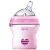 Бутылочка для кормления Chicco Natural Feeling 150мл 0+ , розовая (80811.11)