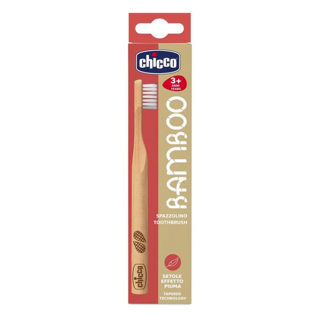 Дитяча зубна щітка Chicco бамбукова червона (10623.00.20) зображення 2