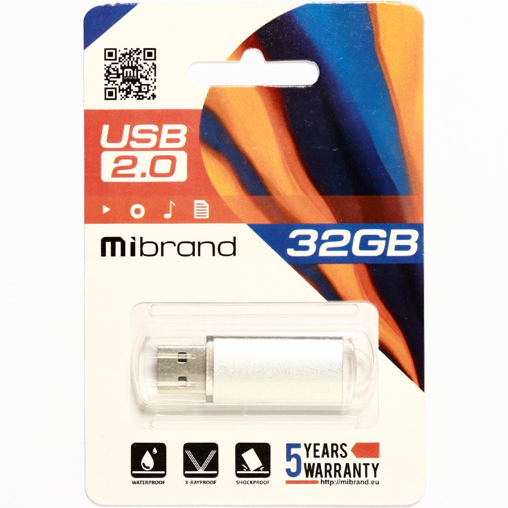 USB флеш накопитель Mibrand 4GB Cougar Silver USB 2.0 (MI2.0/CU4P1S) изображение 2