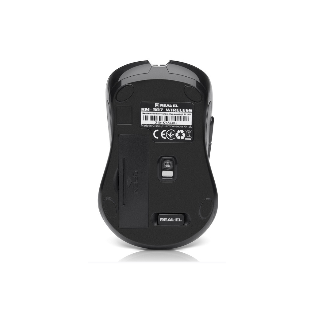 Мишка REAL-EL RM-307 Wireless Black зображення 8