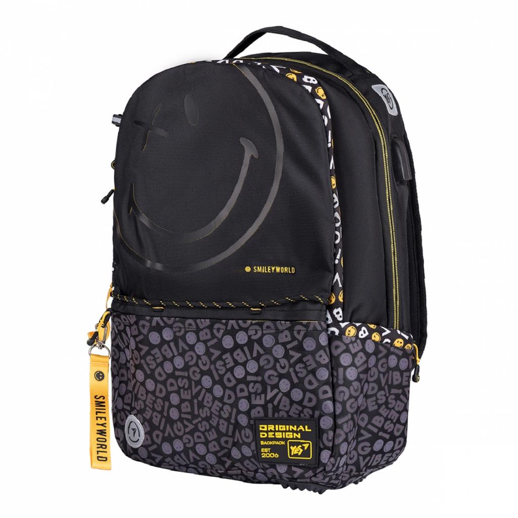 Рюкзак шкільний Yes T-124 Smiley World.Black&Yellow чорний (557870) зображення 4