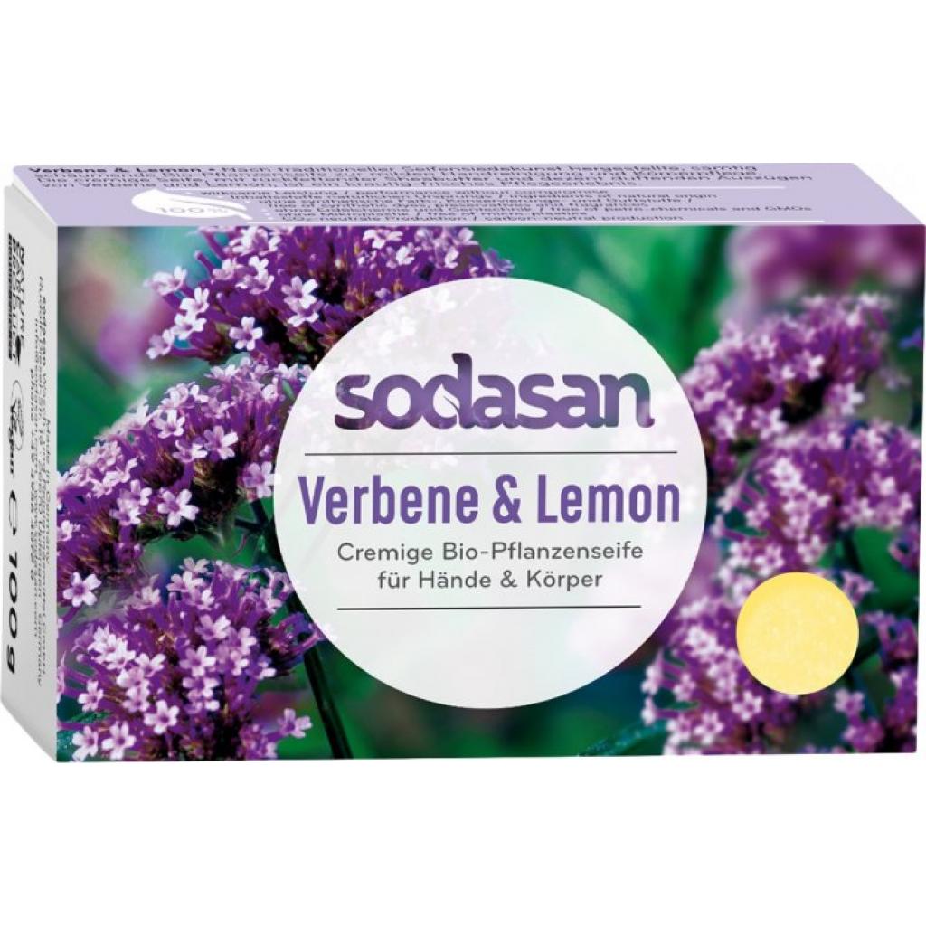 Тверде мило Sodasan органічне освіжаюче Вербена-Лимон 100 г (4019886190053)