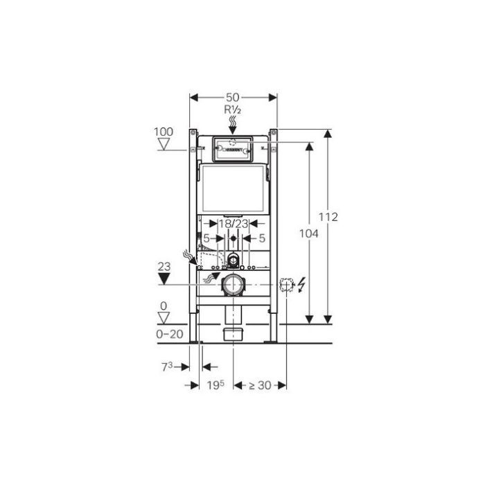 Инсталляция Geberit Duofix инсталляция для подвесного унитаза (111.153.00.1) изображение 2