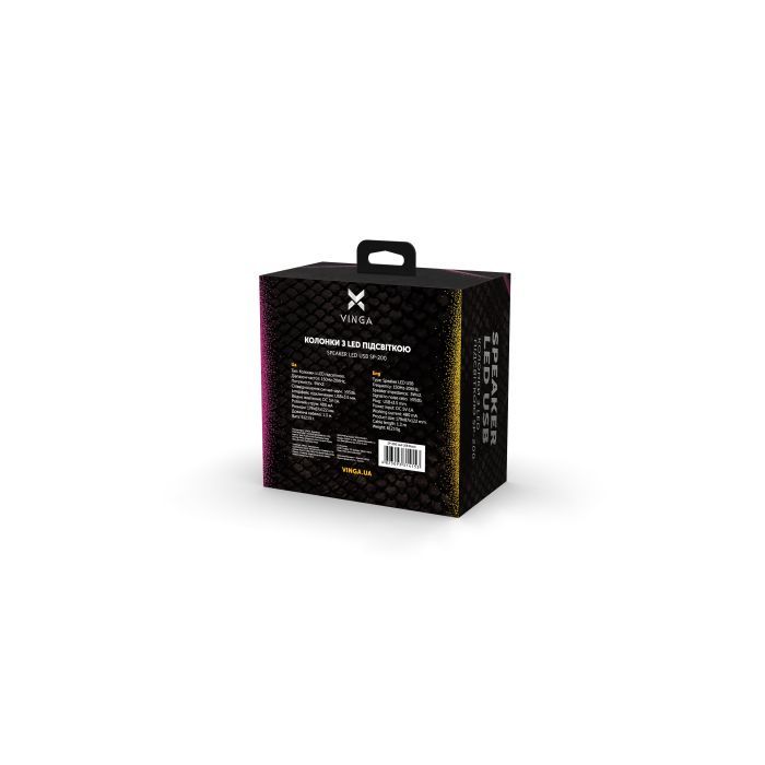 Акустична система Vinga SP-200 LED USB Black зображення 5
