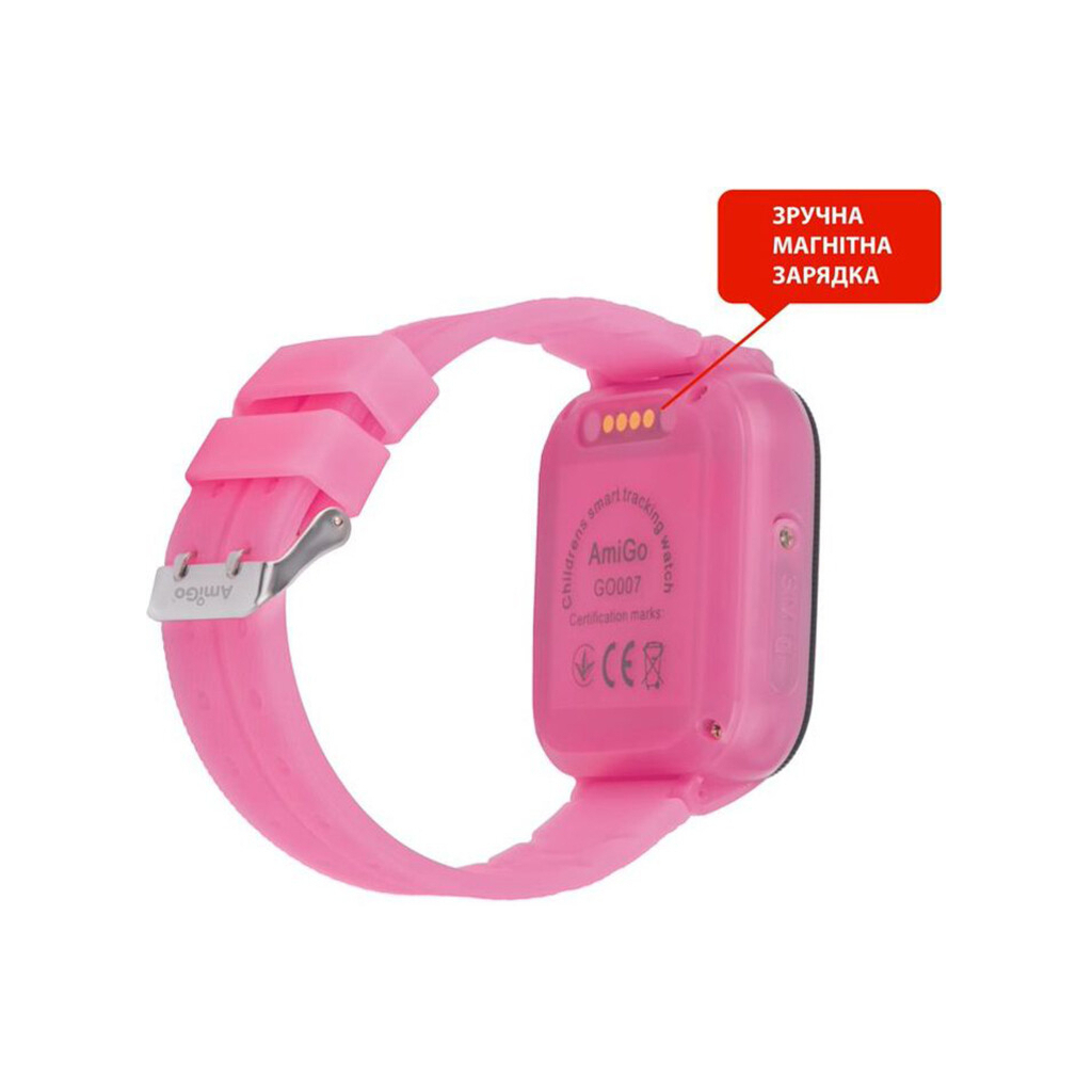 Смарт-часы Amigo GO007 FLEXI GPS Pink (871498) изображение 3