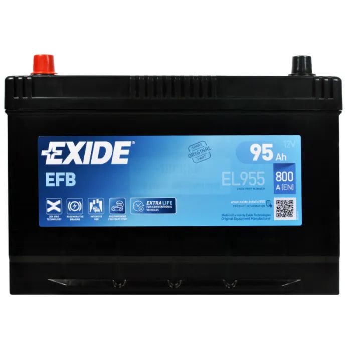Аккумулятор автомобильный EXIDE START-STOP EFB 95A (EL955)