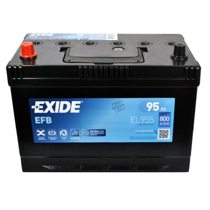 Аккумулятор автомобильный EXIDE START-STOP EFB 95A (EL955) изображение 2