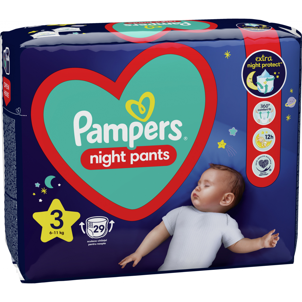 Подгузники Pampers трусики ночные Night Pants Размер 3 (6-1 (8006540234679) изображение 3