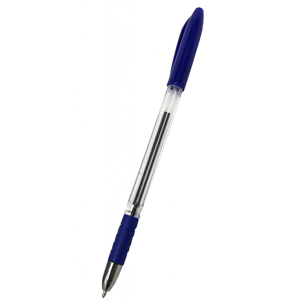 Ручка кулькова H-Tone 0,7 мм, з грипом, чорна, уп. 50 шт (PEN-HT-JJ201307-B) зображення 2