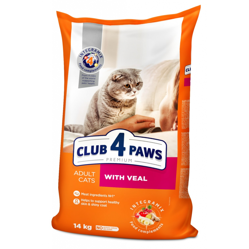 Сухий корм для кішок Club 4 Paws Преміум. З телятиною 300 г (4820083909184)