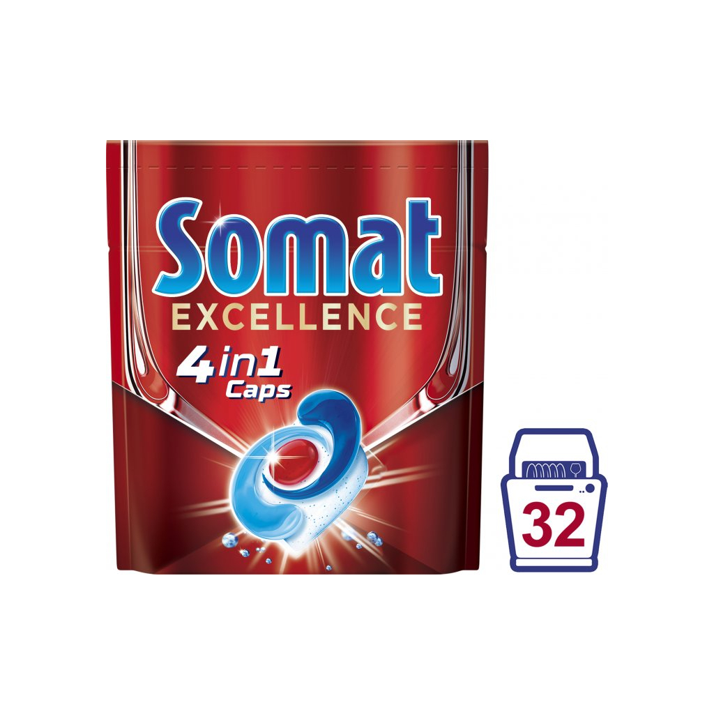 Таблетки для посудомоечных машин Somat Excellence 32 шт. (9000101518924) изображение 3