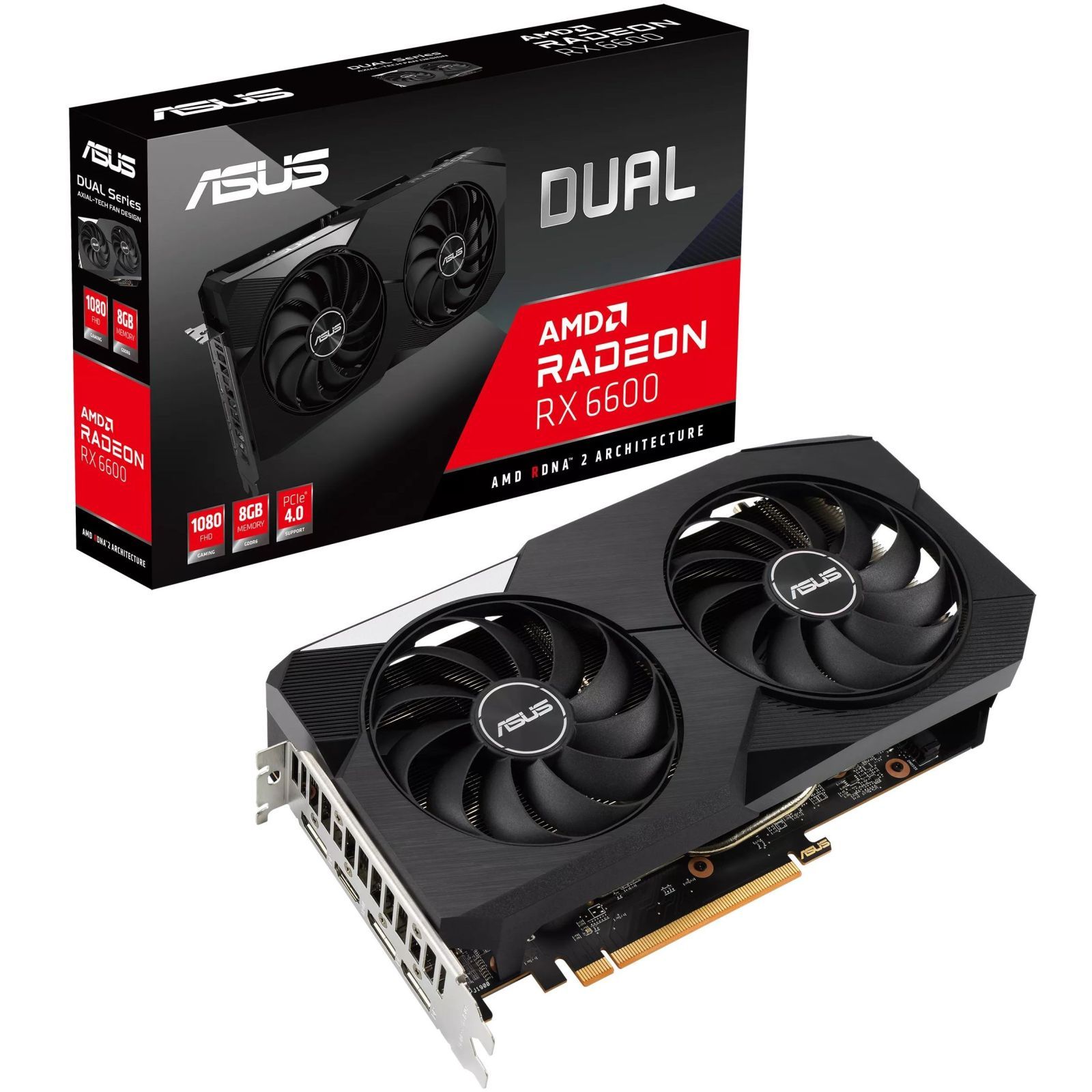 ᐈ Купить видеокарту ASUS Radeon RX 6600 8Gb DUAL (DUAL-RX6600-8G