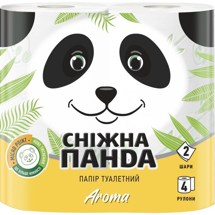 Туалетная бумага Сніжна Панда Aroma 2 слоя 4 рулона (4823019007695)