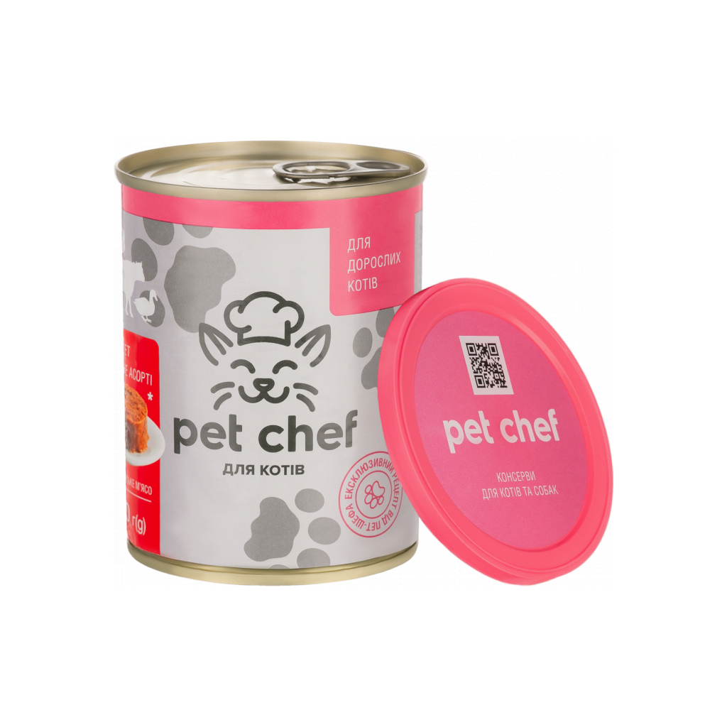 Паштет для котів Pet Chef м’ясне асорті 360 г (4820255190402) зображення 2