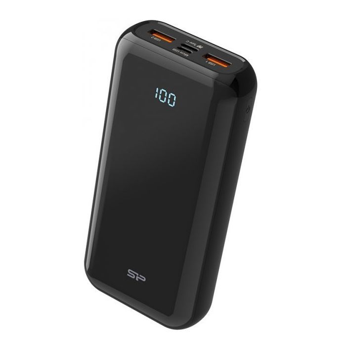 Батарея універсальна Silicon Power QS28 20000mAh PD/18W, QC3.0, Type-C, Micro-USB, 2*USB-A, bla (SP20KMAPBKQS280K) зображення 2