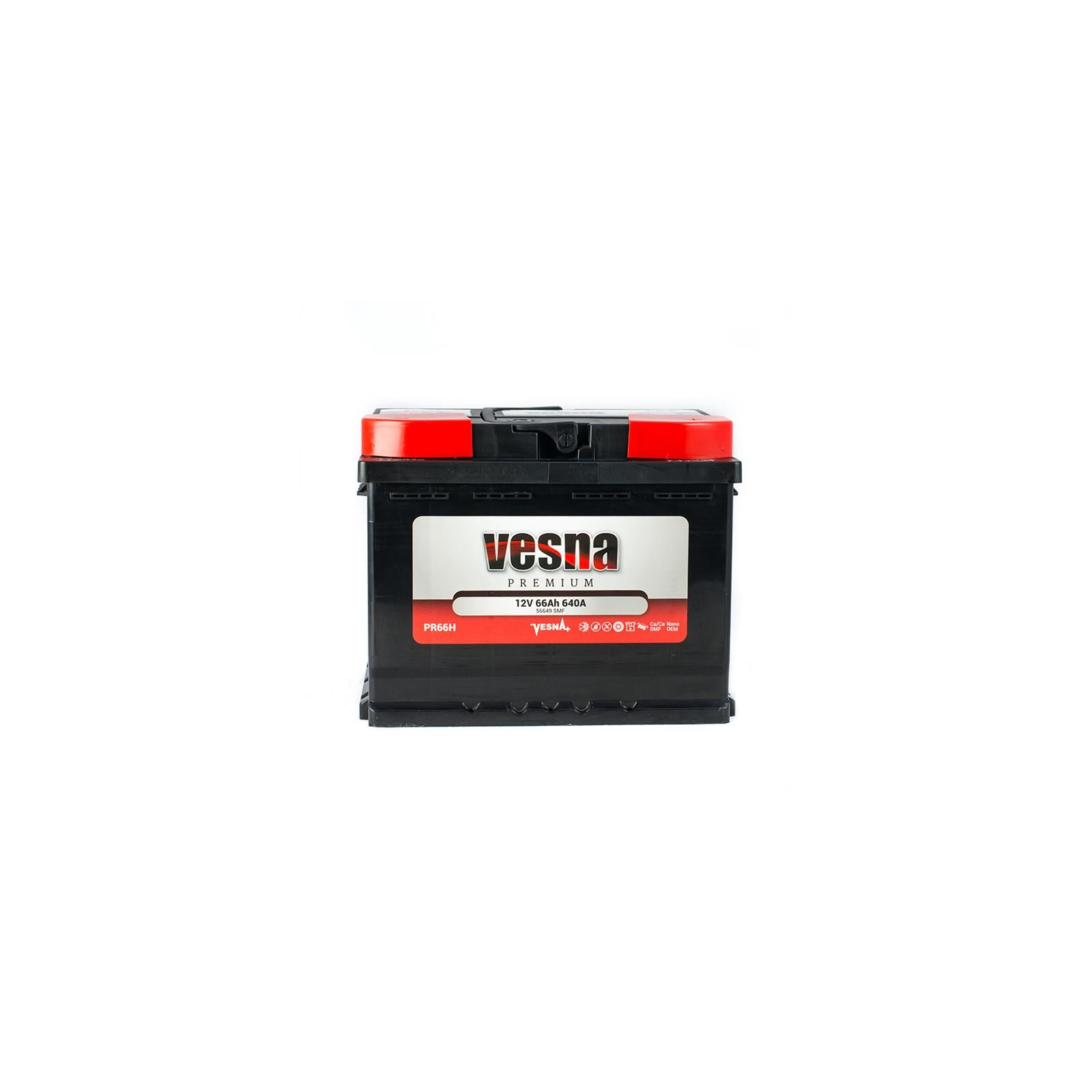 Аккумулятор автомобильный Vesna 66 Ah/12V Premium Euro (415 266)