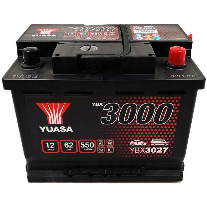 Аккумулятор автомобильный Yuasa 12V 62Ah SMF Battery (YBX3027) изображение 2