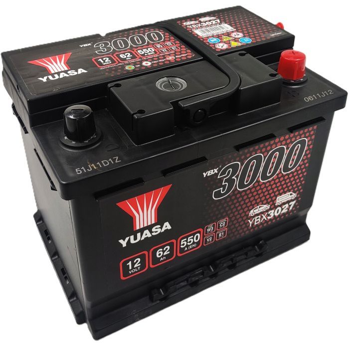 Аккумулятор автомобильный Yuasa 12V 62Ah SMF Battery (YBX3027) изображение 5