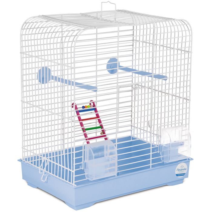 Клетка для птиц Природа "Белла" 37х25х37 см светло-голубая (4823082415038)