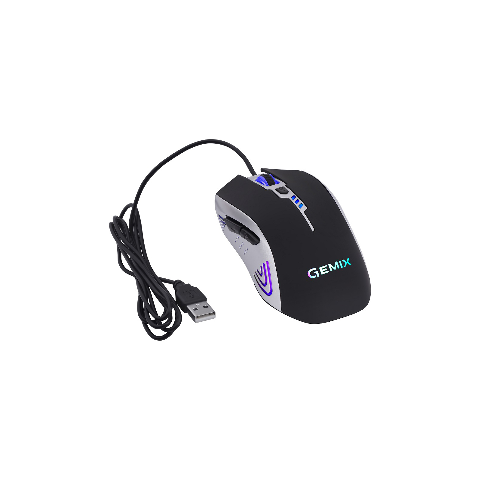 Мышка Gemix W100 USB Black/Gray + ігрова поверхня (W100Combo) изображение 6