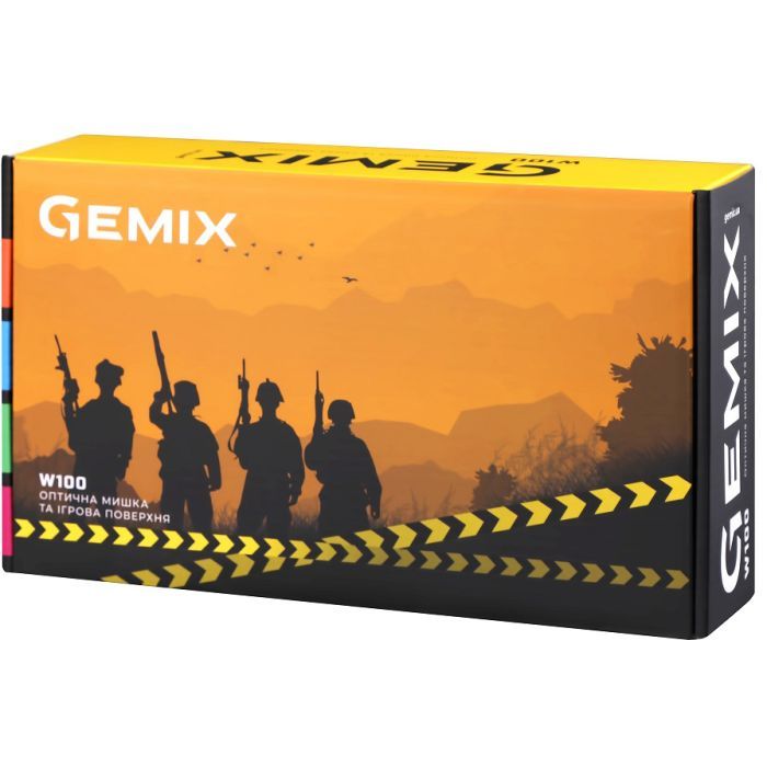 Мышка Gemix W100 USB Black/Gray + ігрова поверхня (W100Combo) изображение 9
