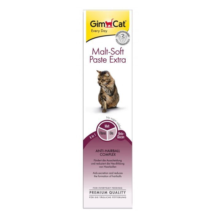 Паста для животных GimCat Malt-Soft Extra для вывода шерсти 200 г (4002064417127/4002064417943)