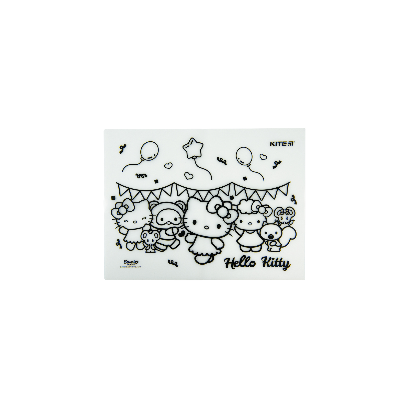 Підкладка настільна Kite силіконова розмальовка Hello Kitty, 30х40см (HK22-424) зображення 4