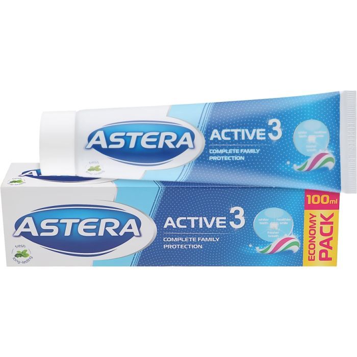 Зубная паста Astera Active 3 Тройное действие 100 мл (3800013515297) изображение 2