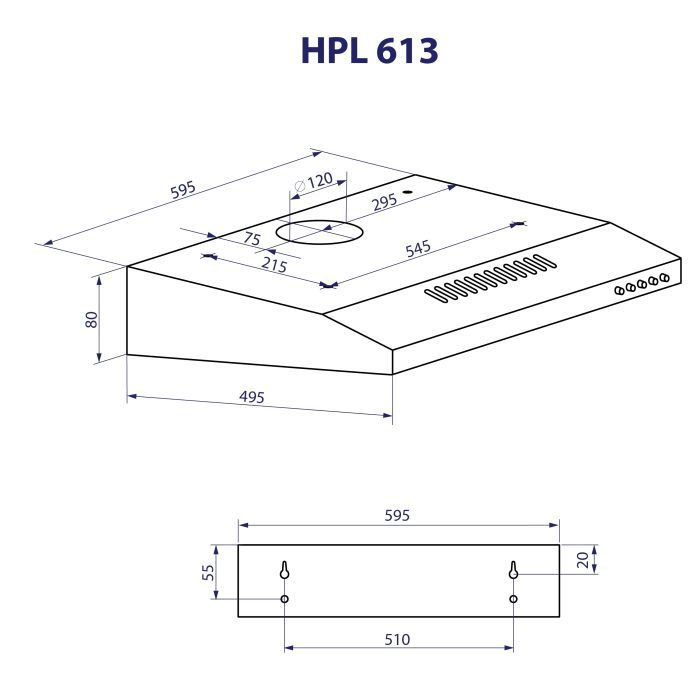 Витяжка кухонна Minola HPL 613 BR зображення 11
