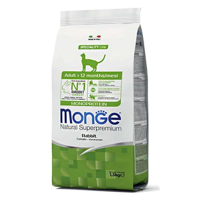 Сухой корм для кошек Monge Cat Adult с кроликом 1.5 кг (8009470011945) изображение 2