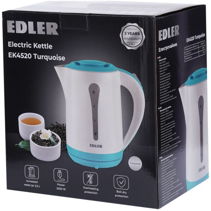Электрочайник Edler EK4520 Turquoise изображение 10
