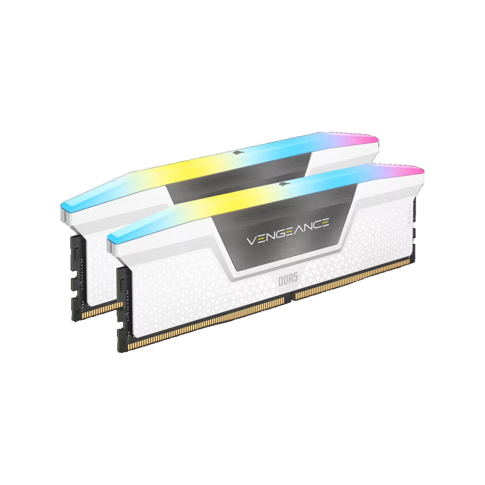 Модуль памяти для компьютера DDR5 64GB (2x32GB) 6000 MHz XMP 3.0 Vengeance RGB White Corsair (CMH64GX5M2B6000C40W)