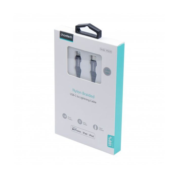 Дата кабель USB-C to Lightning 1.2m MFI Choetech (IP0039-BK) изображение 11